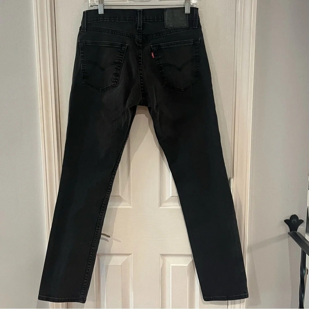 Men's Levi's 511 Black Premium Denim Straight Slim Jeans Black Tag Size 31x32